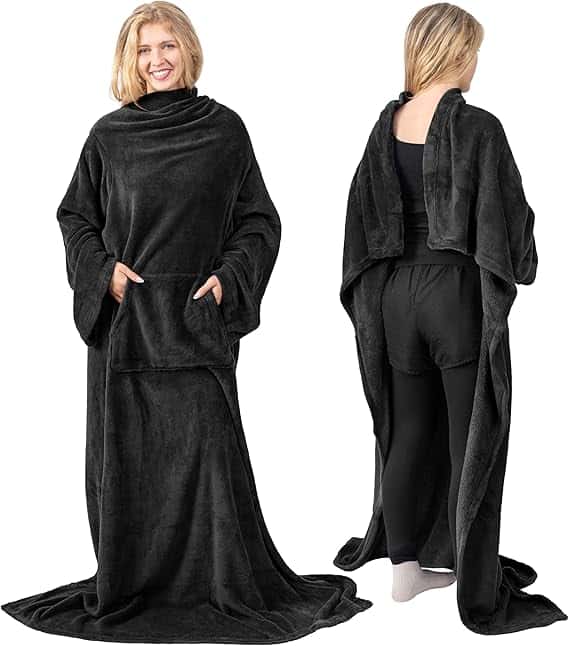 Premium Fleece Blanket with Sleeves