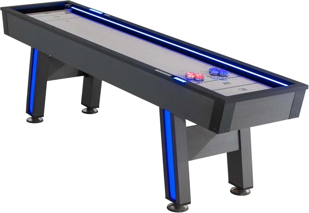 Atomic 9' Azure LED Shuffleboard Table