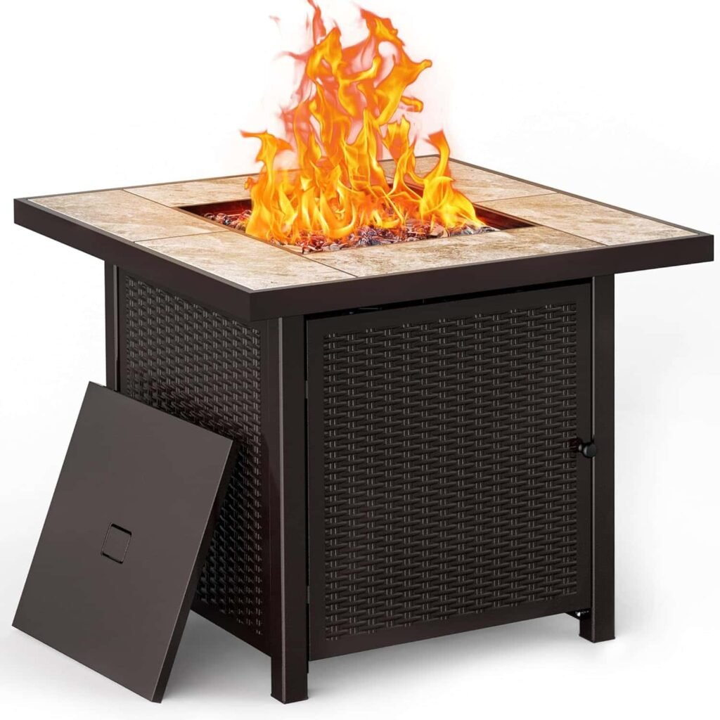 BALI OUTDOORS Propane Gas Fire Pit Table