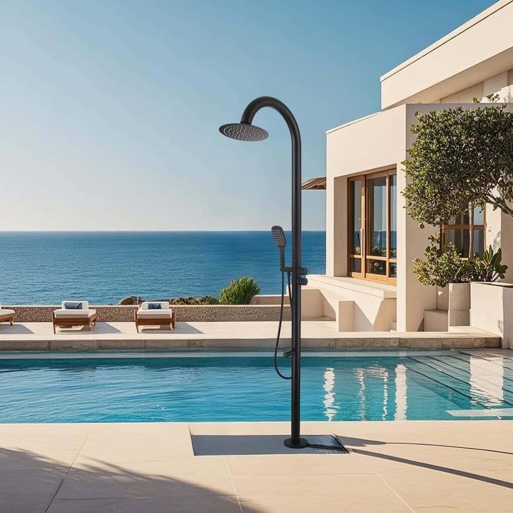 Chalirs 316 Marine Grade Stainless Steel Free Standing Outdoor Shower