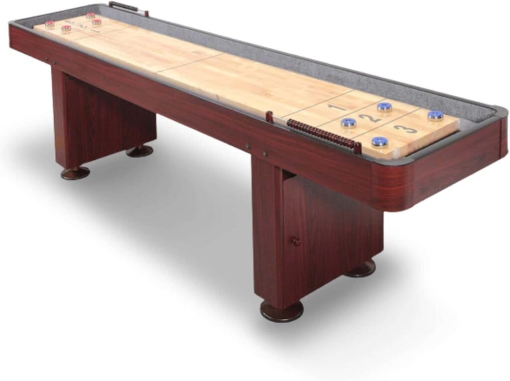 Challenger Shuffleboard Table with Dark Cherry Finish