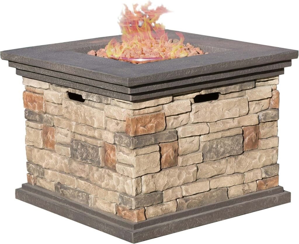 Christopher Knight Home Crawford Gas Fire Pit Table