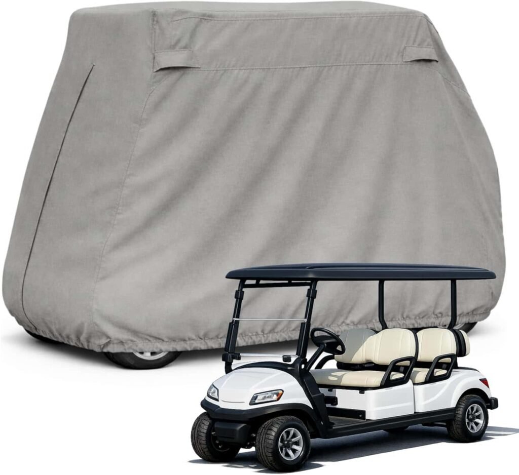 Deluxe Grey Golf Cart Cover Roof for Four Passengers