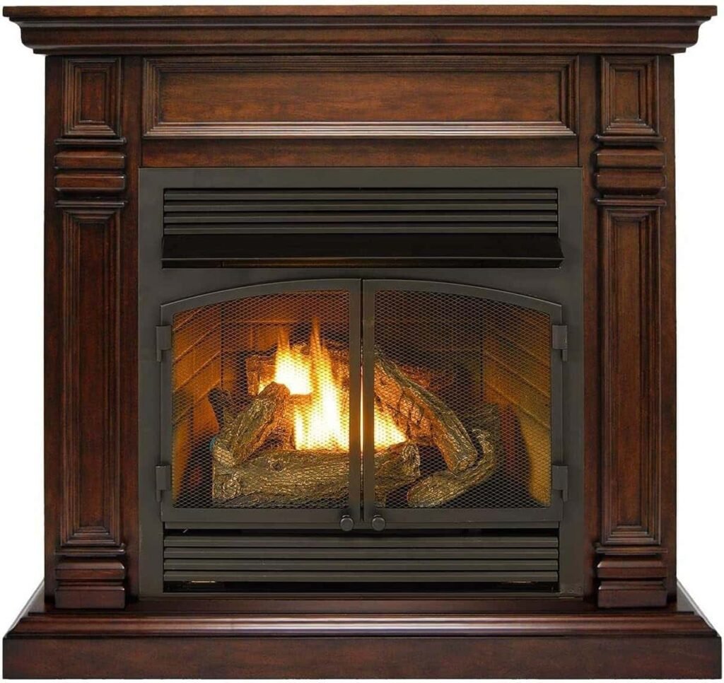 Duluth Forge Dual Fuel Ventless Gas Fireplace with Mantel