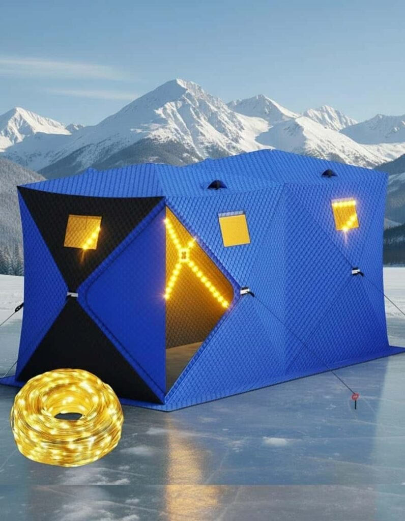 Garvee Pop Up Ice Fishing Shelter and Insulated Ice Fishing Tent