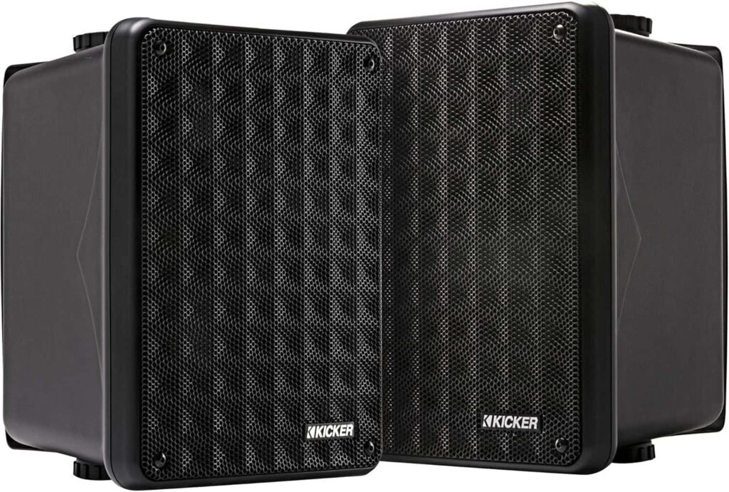 KICKER KB6B 2-Way Full Range Indoor Outdoor Speakers