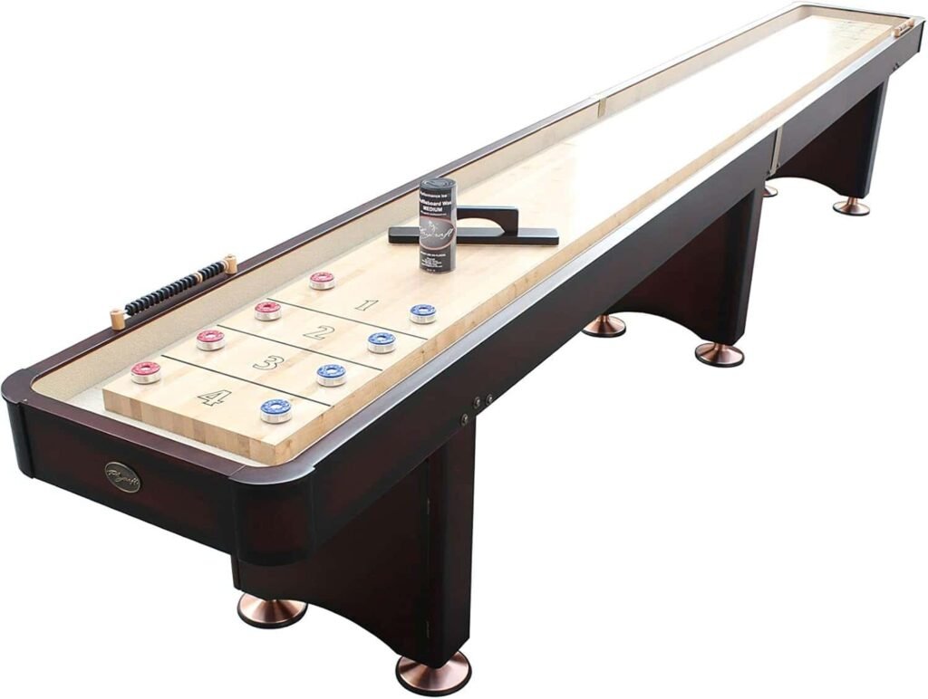 Playcraft Georgetown Shuffleboard Table with Storage Cabinet