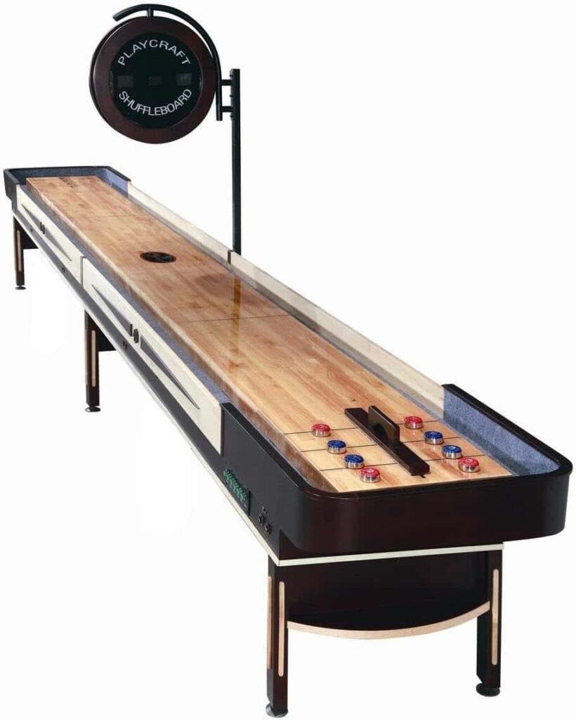 Playcraft Telluride Pro-Style Shuffleboard Table with Electronic Scorer