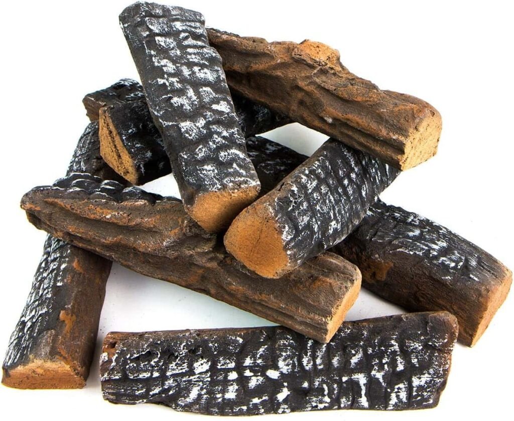 Barton 10-Pieces Ceramic Gas Logs