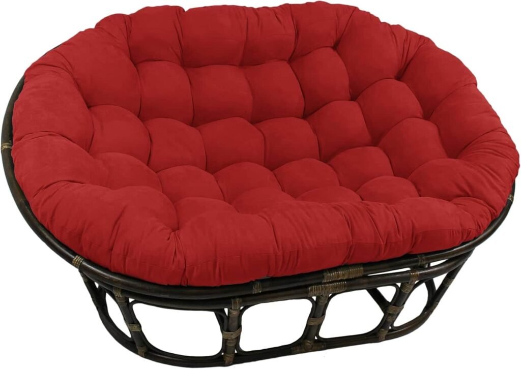 Blazing Needles Cardinal Red Double Papasan Chair Cushion