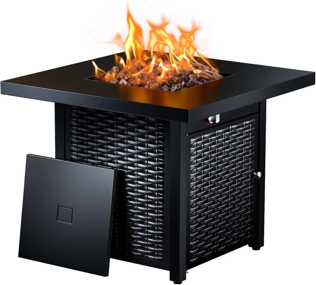 Ciays 28-Inch Propane Fire Pit CSA-Listed Outdoor Fire Pit Table
