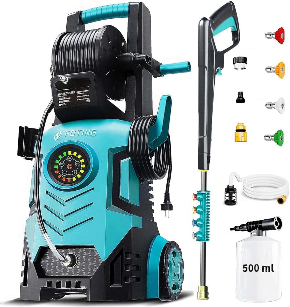 FOTING 5000 PSI Electric Pressure Washer with Adjustable Touch Screen and 8-Level Pressure Control