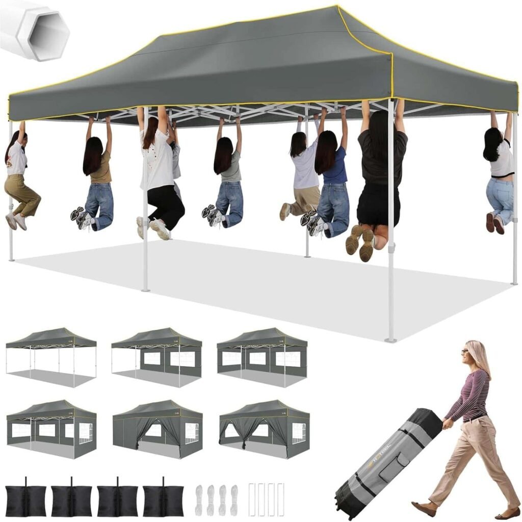 HOTEEL 10x20 Heavy Duty Pop Up Canopy Tent