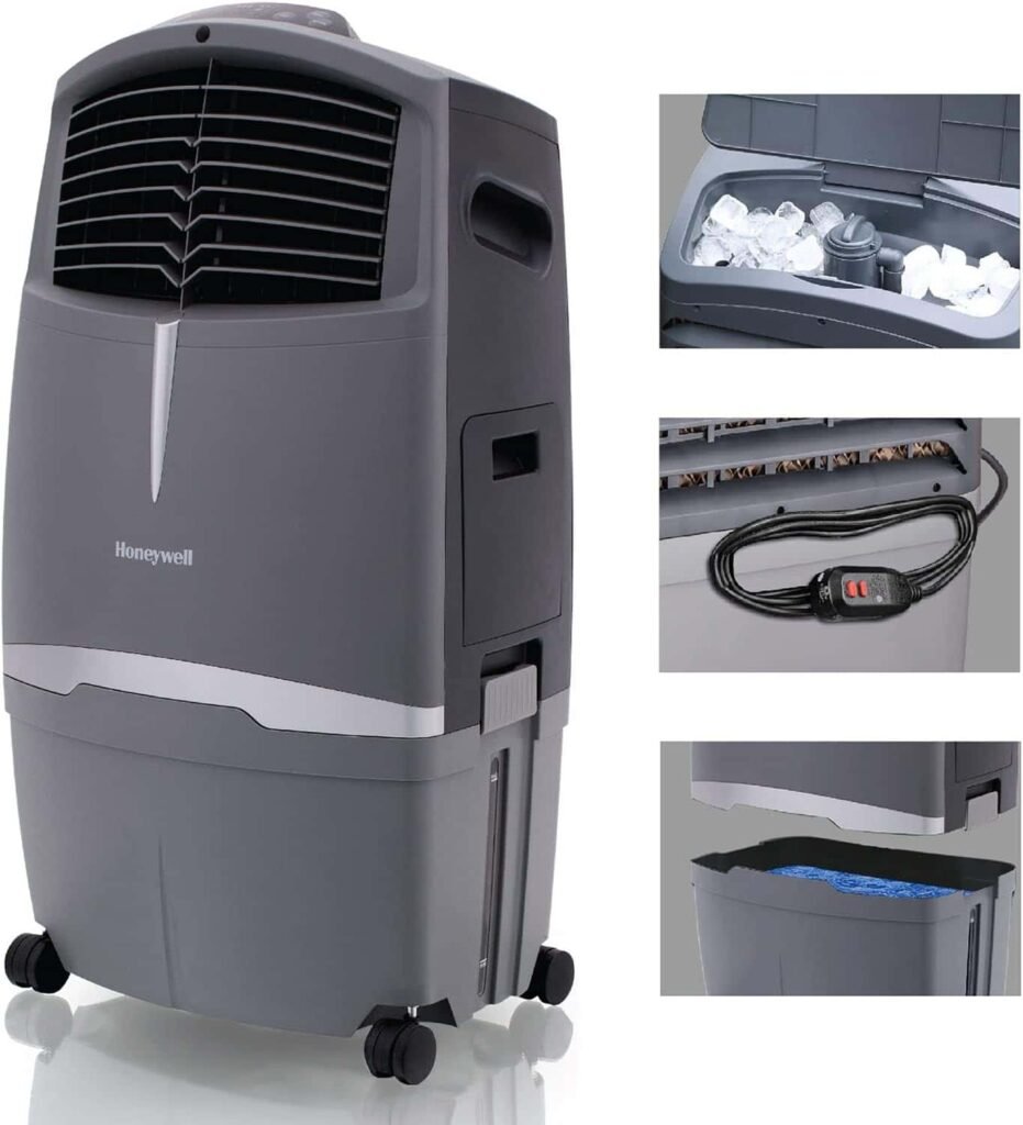 Honeywell 525–729 CFM Indoor Outdoor Portable Evaporative Cooler