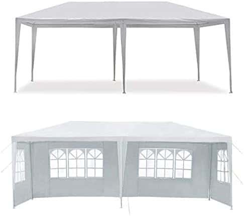 MCombo 10'x20' White Canopy Party Outdoor Gazebo Wedding Tent