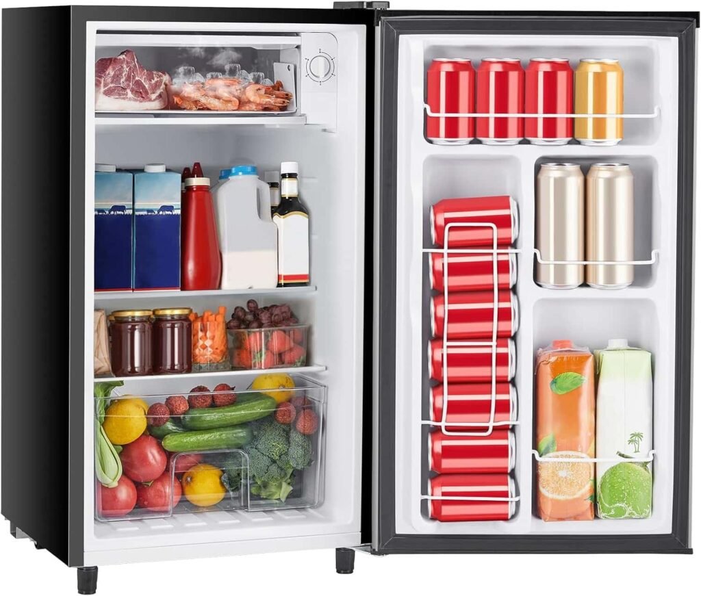 Sweetcrispy 3.2 Cu.Ft Mini Fridge with Freezer