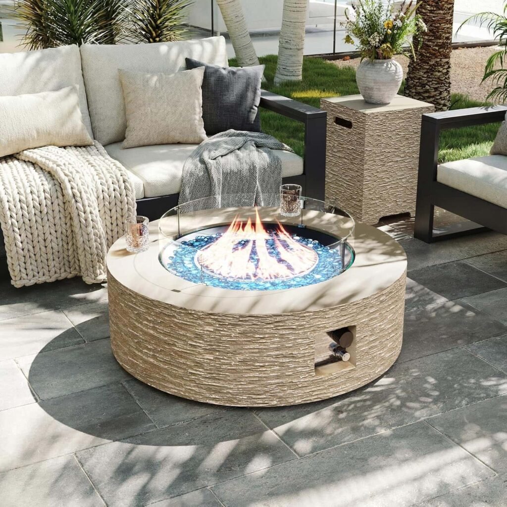UPHA 42-Inch Outdoor Propane Gas Fire Pit Table