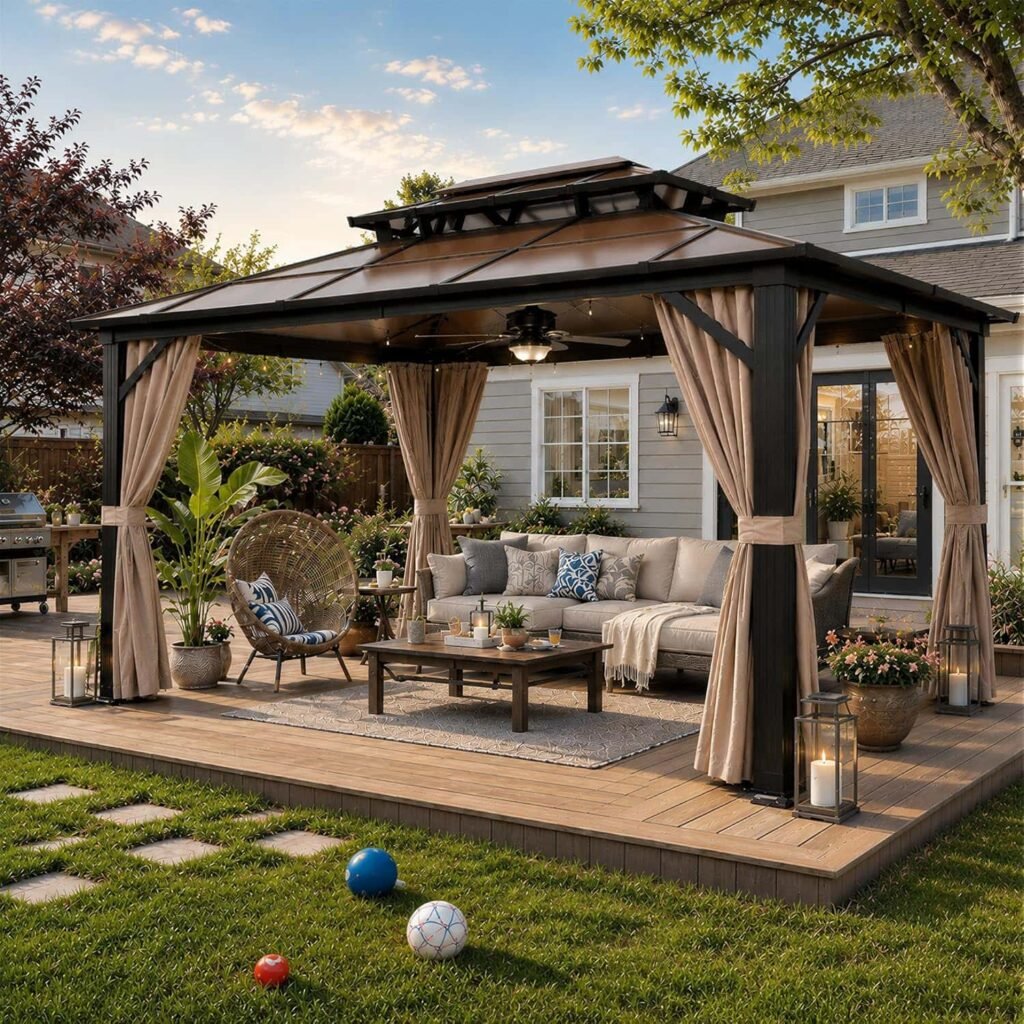 YOLENY 10'x13' Hardtop Gazebo Wedding Canopy