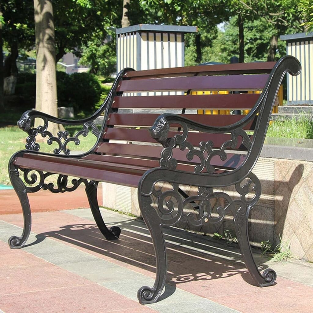 Yidlkecqey Patio Bench with Backrest