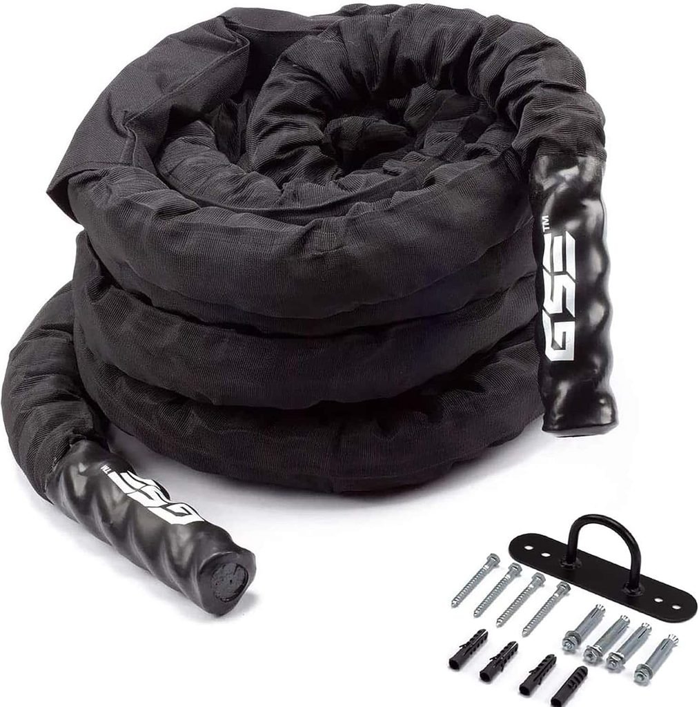 GSE Games & Sports Battle Workout Rope for Home Fitness Training