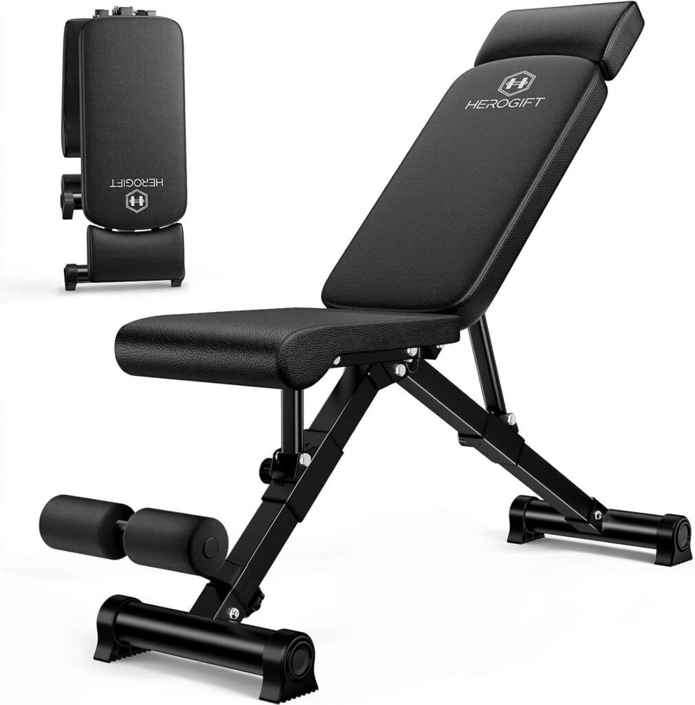 HEROGIFT Adjustable Weight Bench