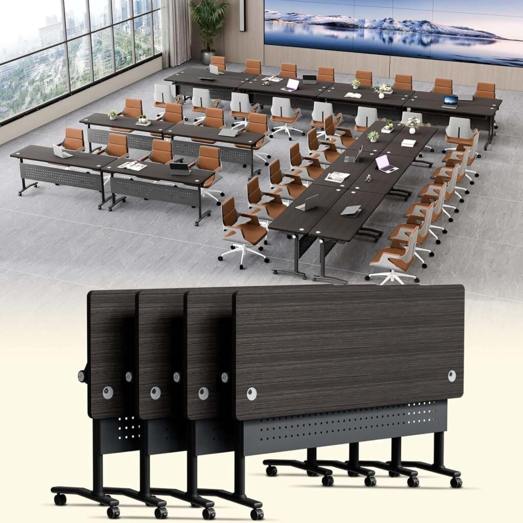 JFazzruit Folding Conference Room Table with Wheels