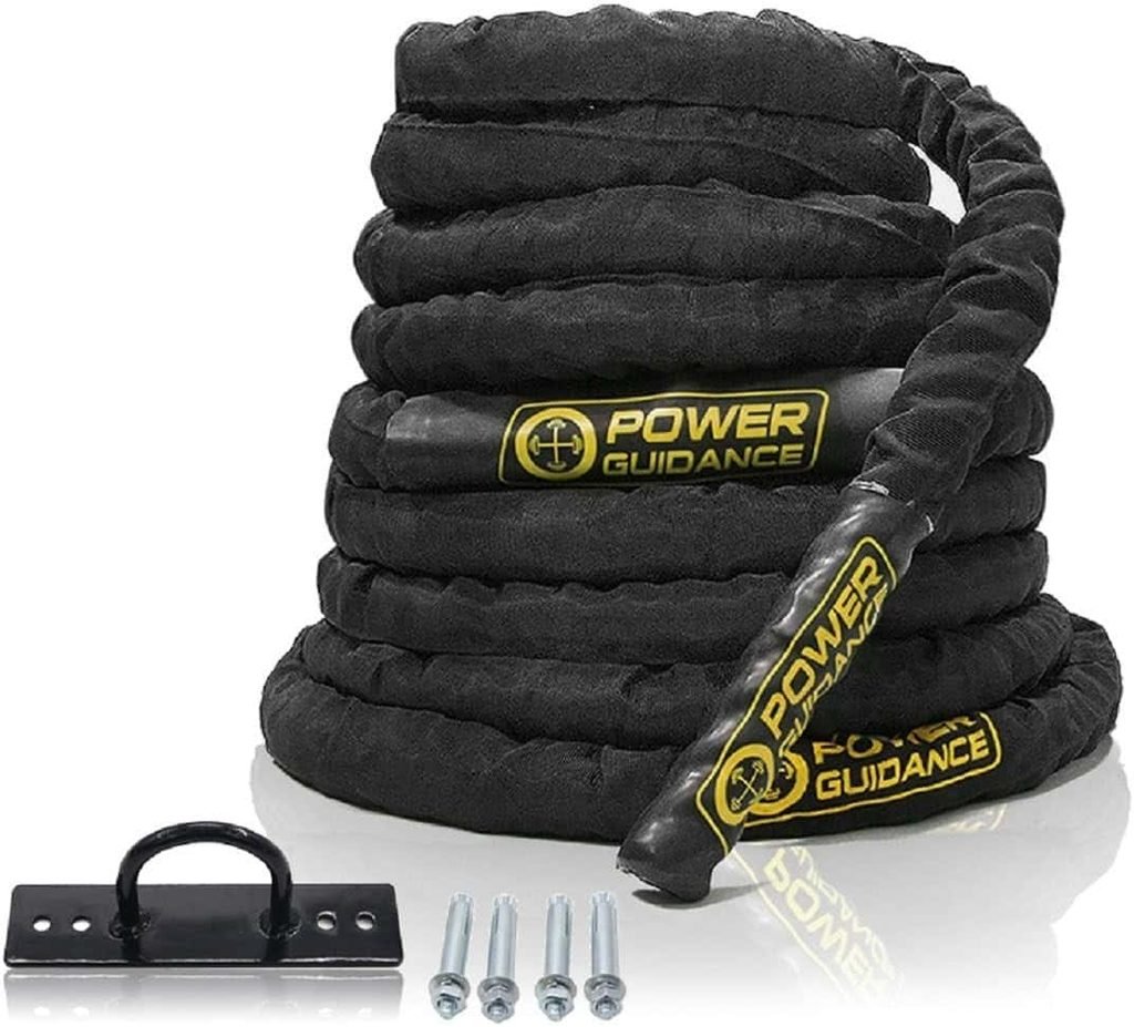 POWER GUIDANCE Battle Rope for Home Gym Strength and Conditioning Workouts