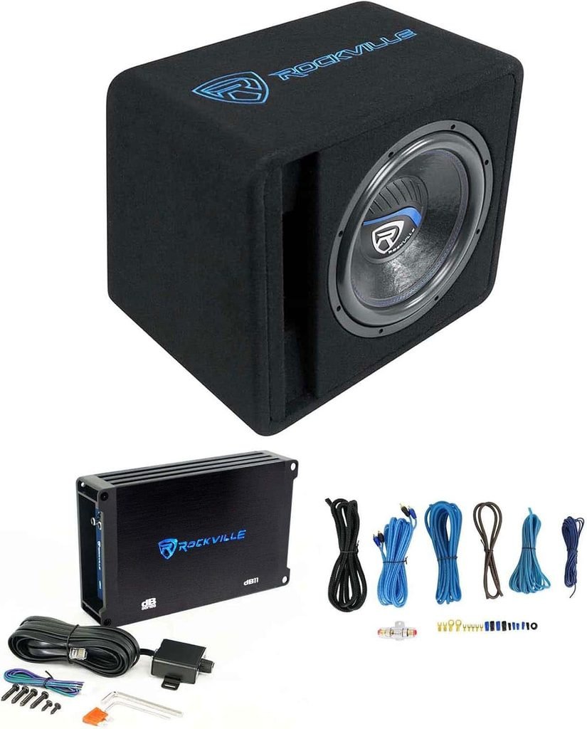 Rockville SK512 12-Inch 1400W K5 Car Subwoofer Package with Enclosure
