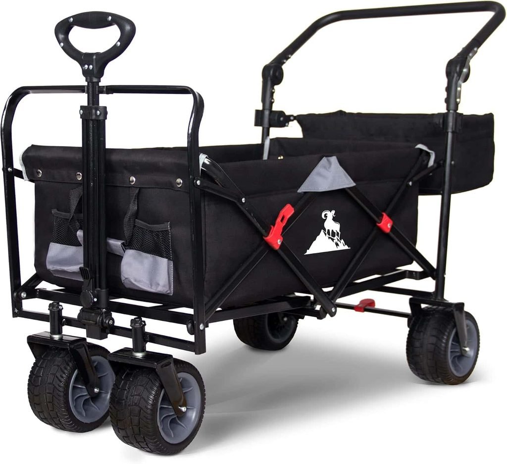 TOPWELL Utility Folding Wagon Cart