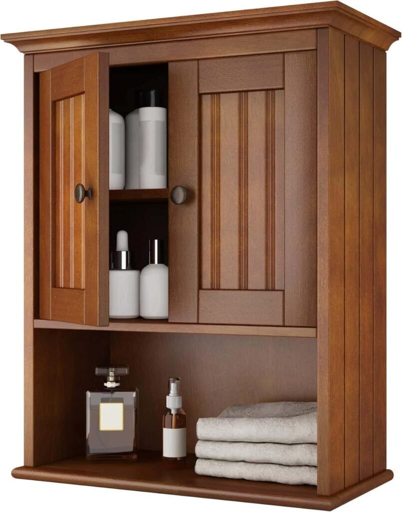 Treocho Wood Medicine Cabinet with Doors