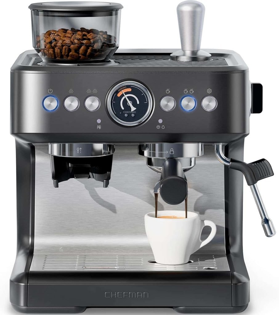Chefman Crema Deluxe Espresso Machine with Double Boiler