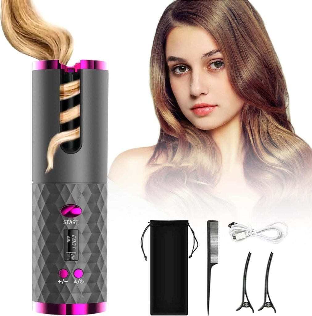 DOORTIAN Automatic Cordless Curling Iron with Rechargeable Design