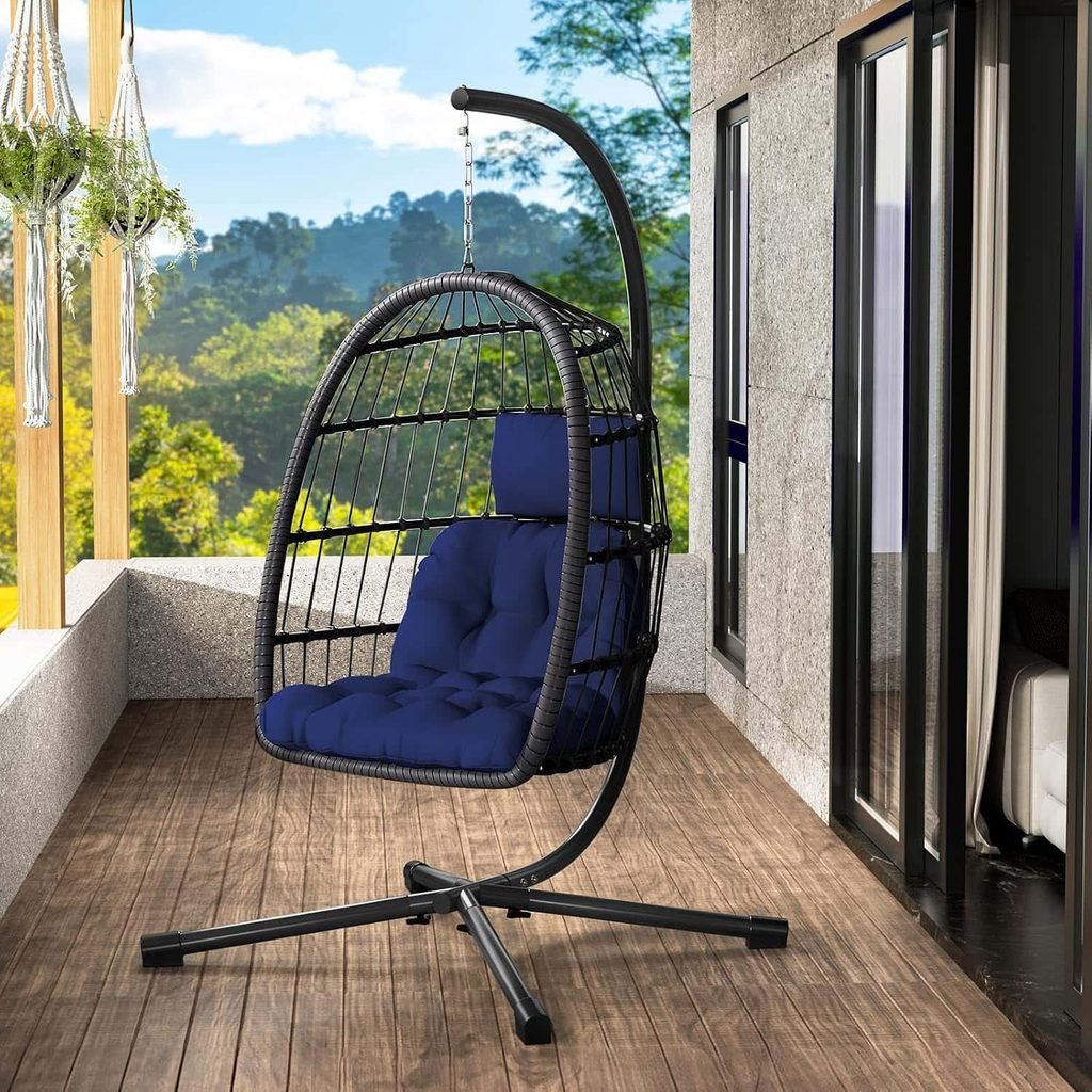 LEVELEVE Egg Chair with Stand for Stylish Indoor and Outdoor Seating