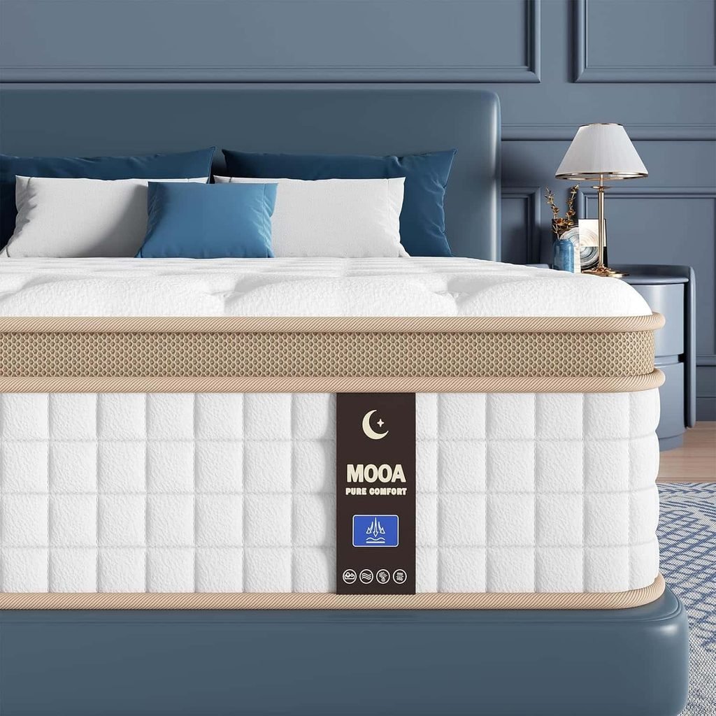 MOOA Queen Mattress 12 Inch Cooling Hybrid Mattress
