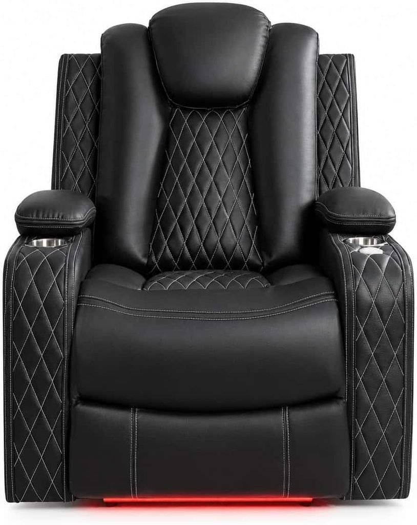 Naomi Home Chicago Power Recliner Chair with LED Lights
