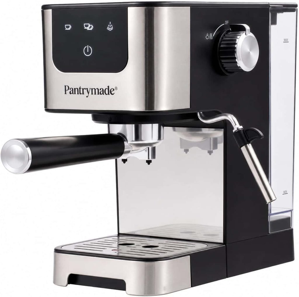 Pantrymade 20 Bar Espresso Machine with Milk Frother and LCD Display