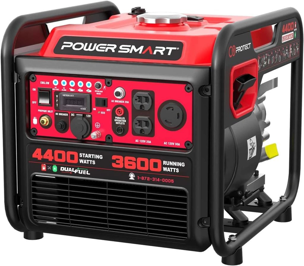PowerSmart 4400-Watt Dual Fuel Portable Inverter Generator