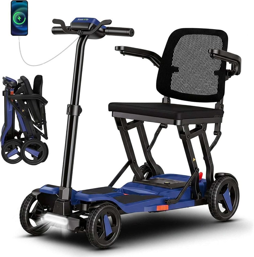 SCOOTNGO Voyager Lightweight Folding Mobility Scooter