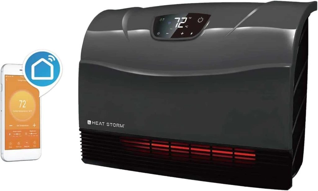 1500W Wi-Fi Infrared Wall Heater with Touchscreen