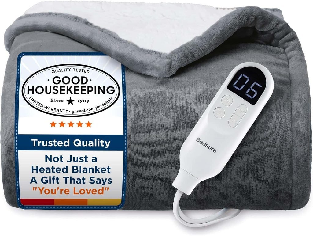 Bedsure Heated Throw Blanket with Preheat Function