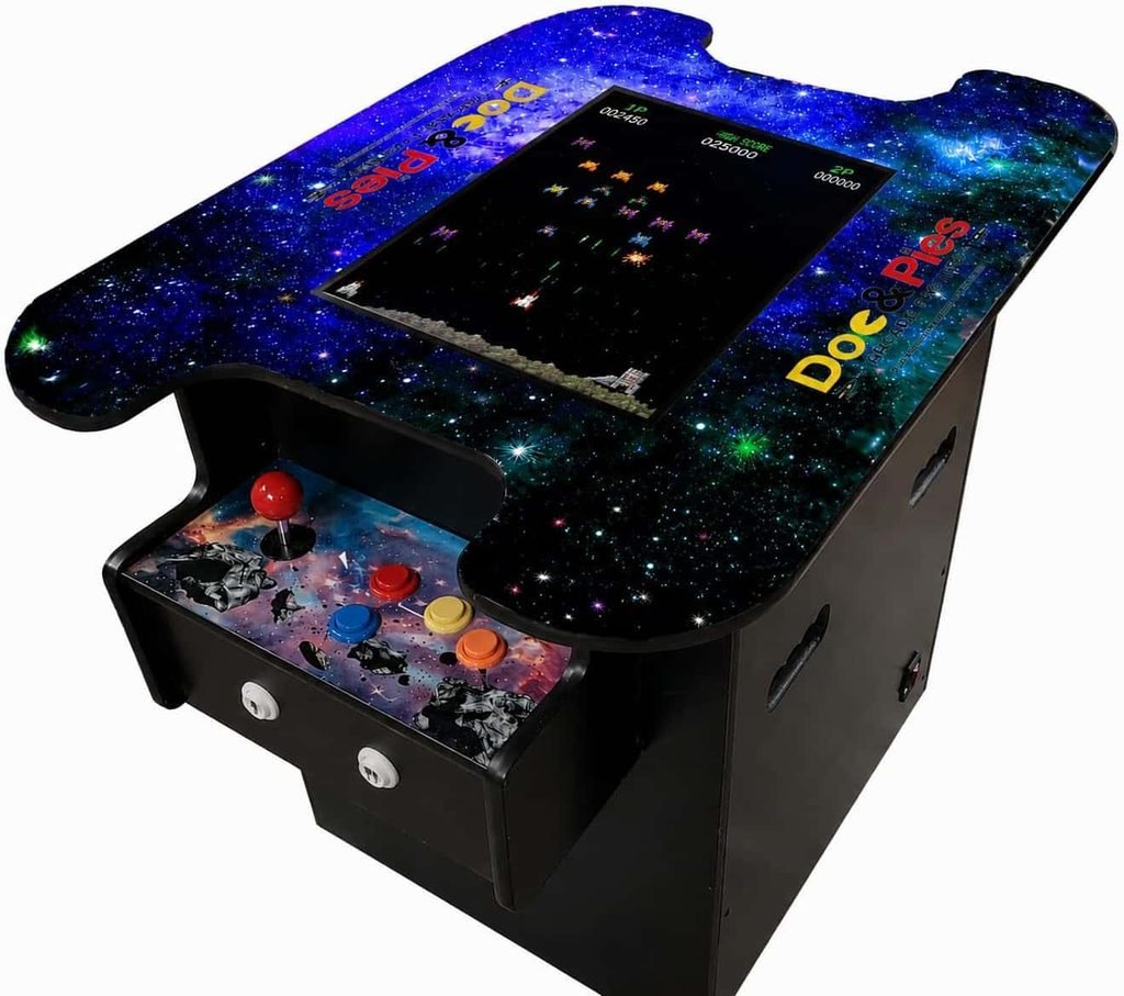 Doc and Pies Arcade Factory 516-Game Full Size Cocktail Arcade Machine