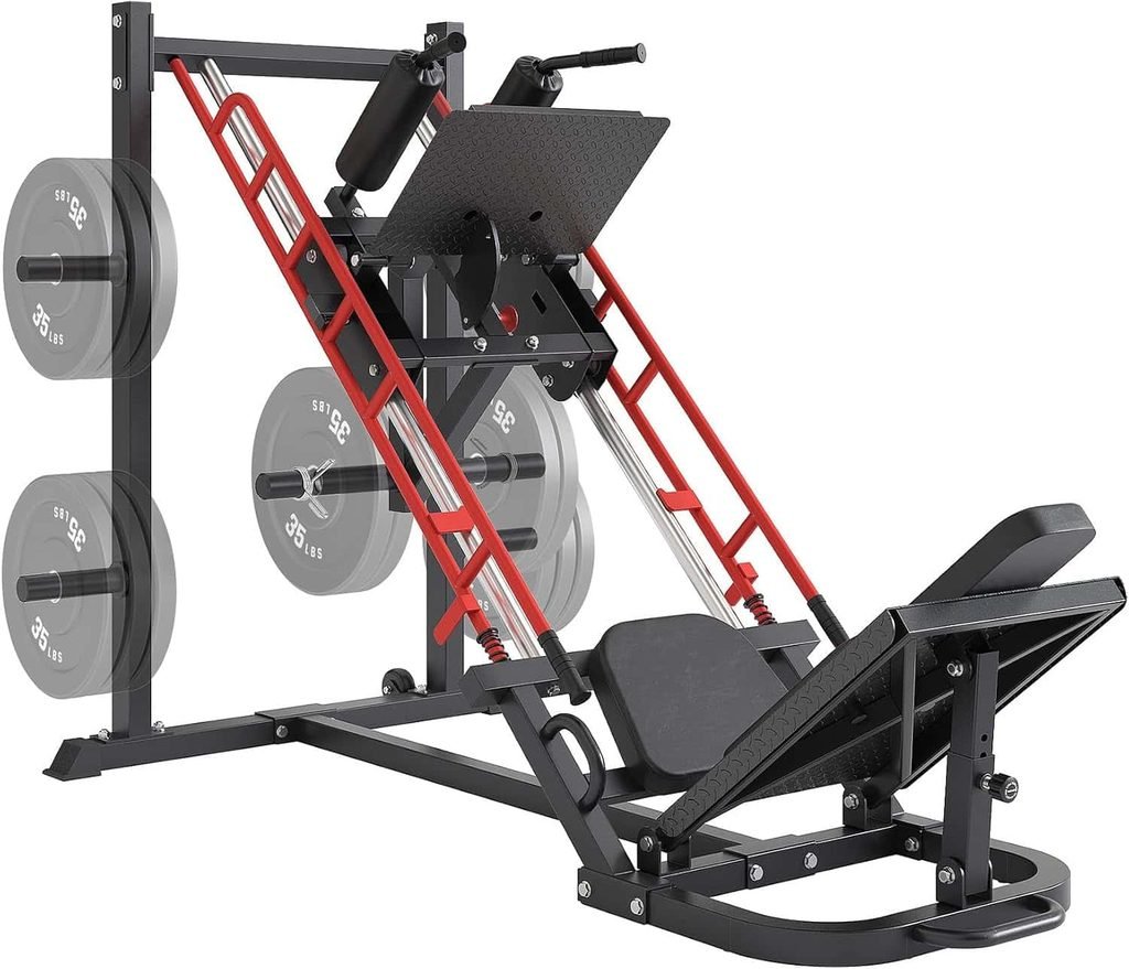 Dripex Adjustable Leg Press Hack Squat Machine