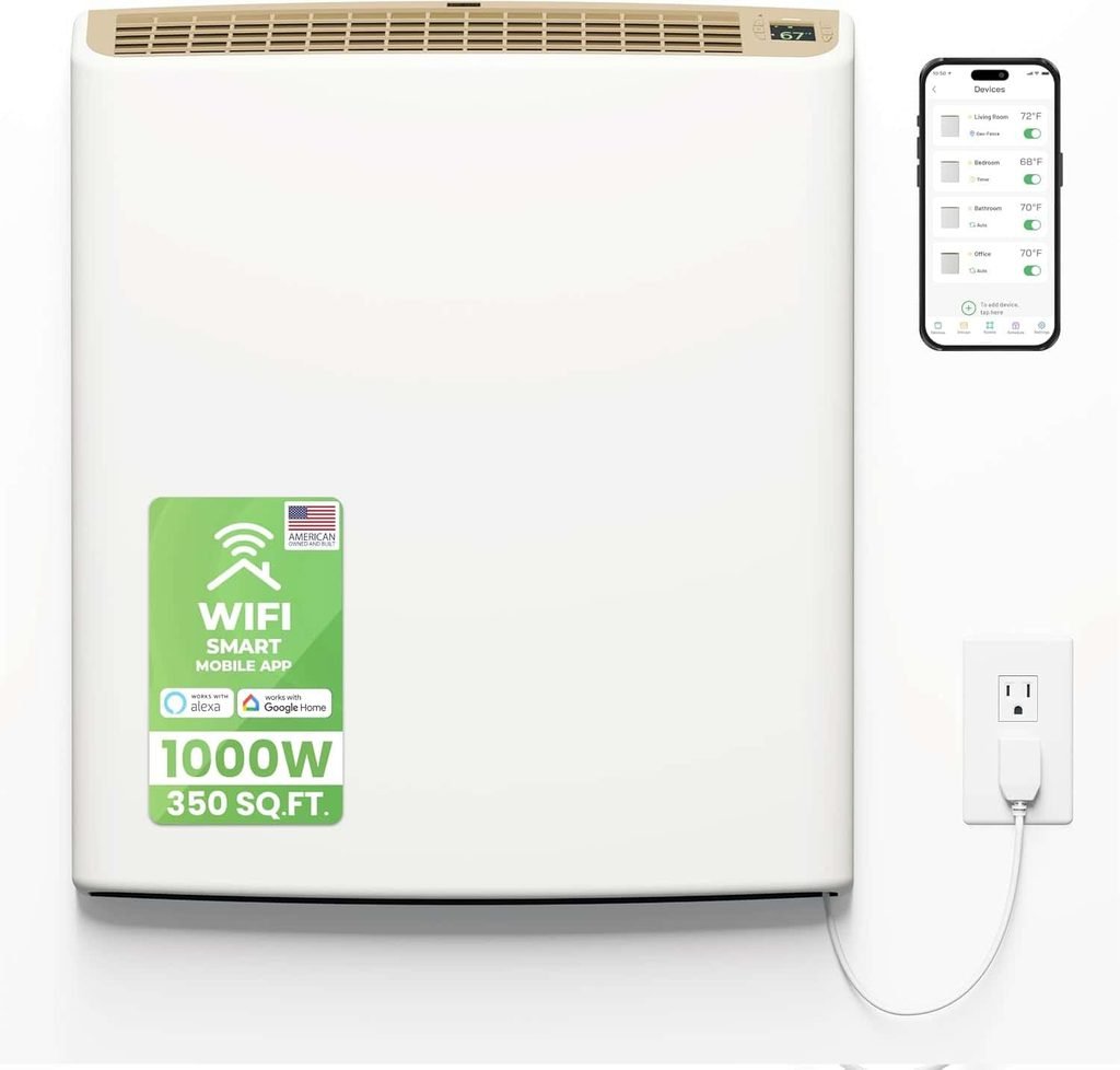 ENVI Smart EnviMAX 1000W Wi-Fi Plug-In Electric Wall Heater