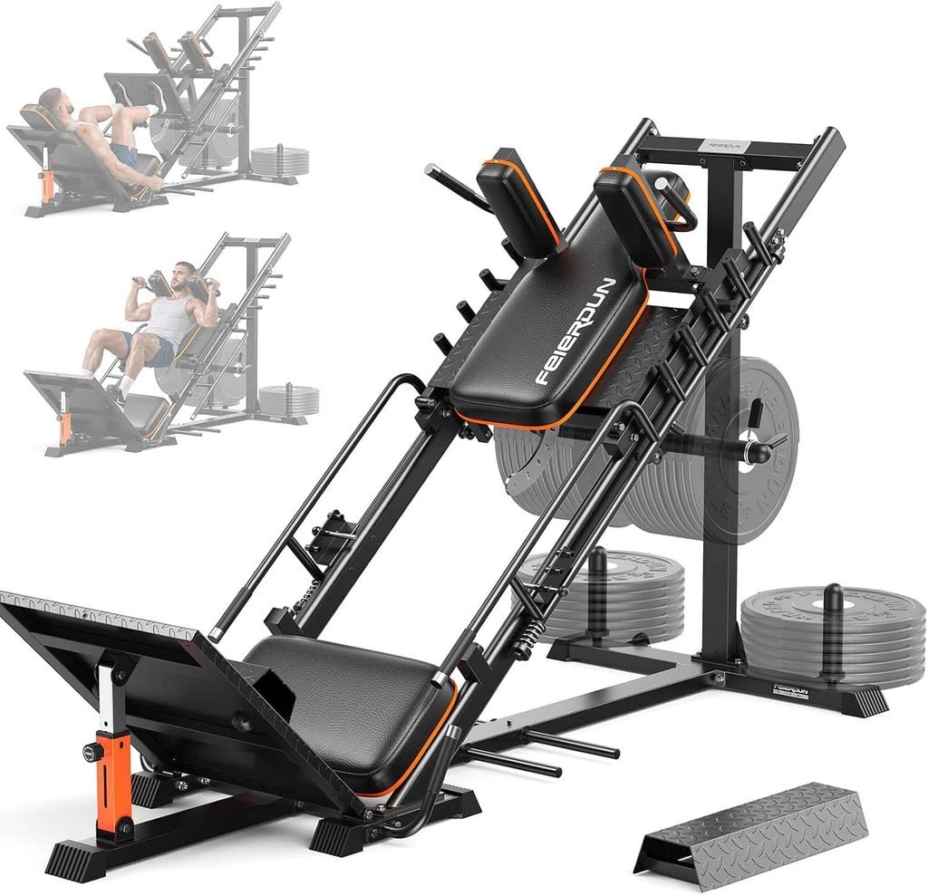 FEIERDUN Leg Press Hack Squat Machine Combo