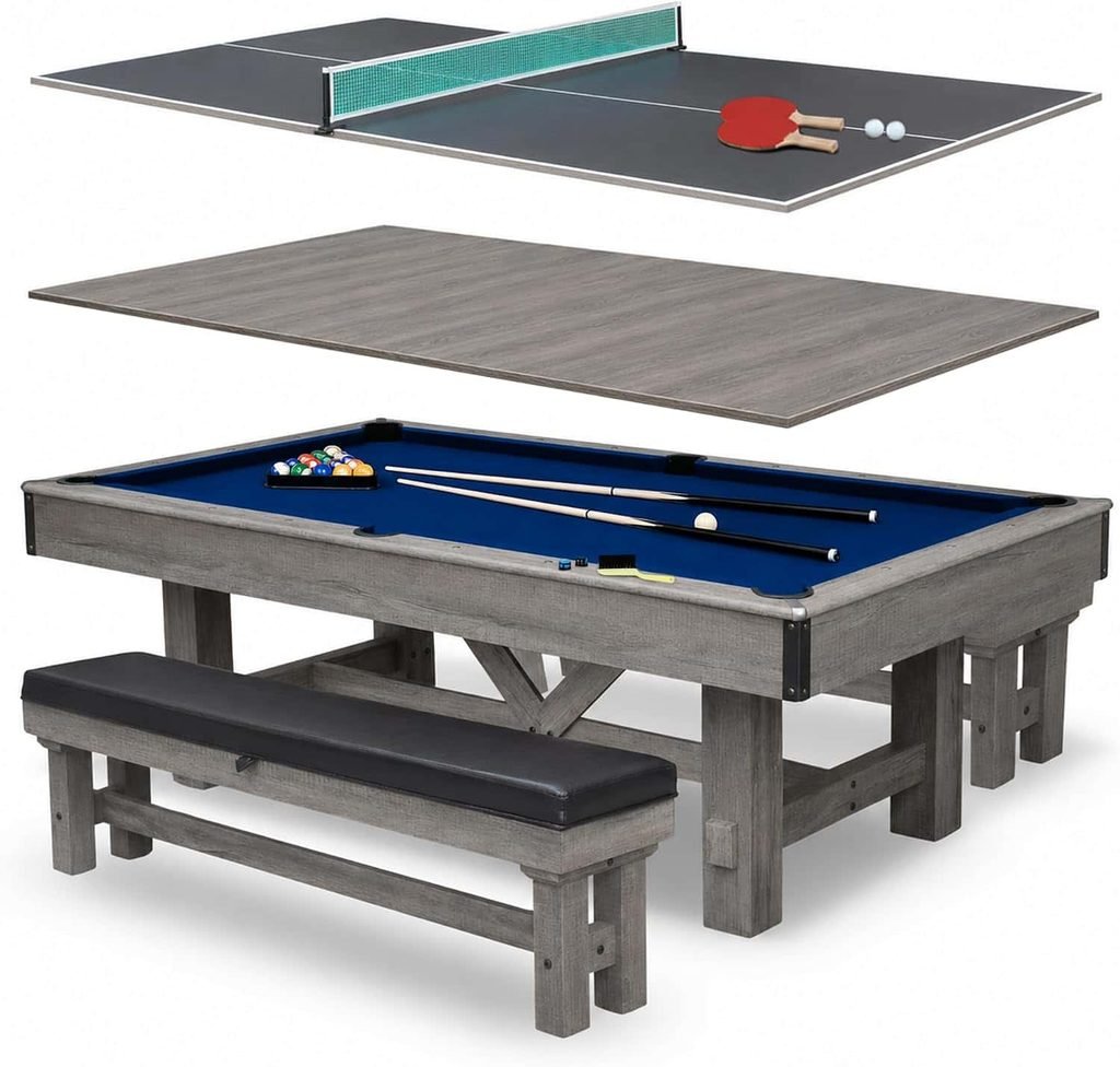 Hathaway Logan 7-Foot Pool Table Combo Set