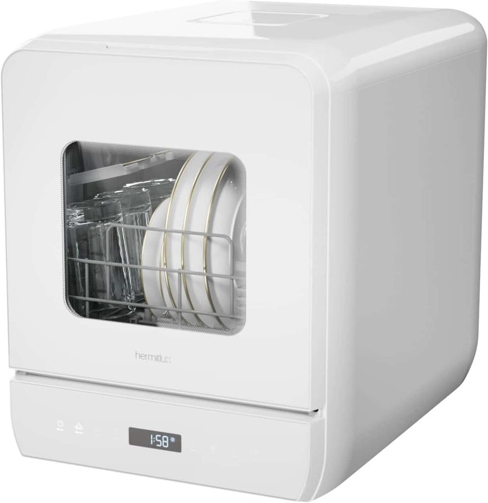 Hermitlux Slim Countertop Portable Dishwasher