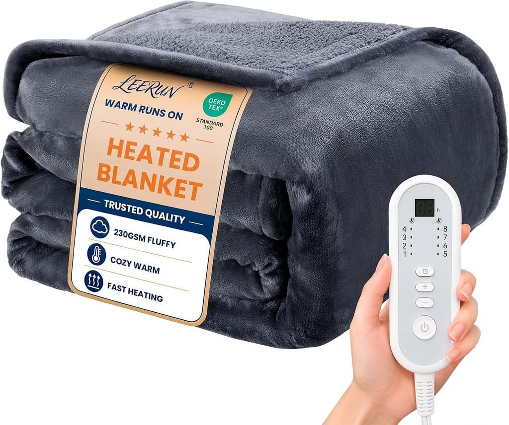 LEERUN Soft Heated Blanket