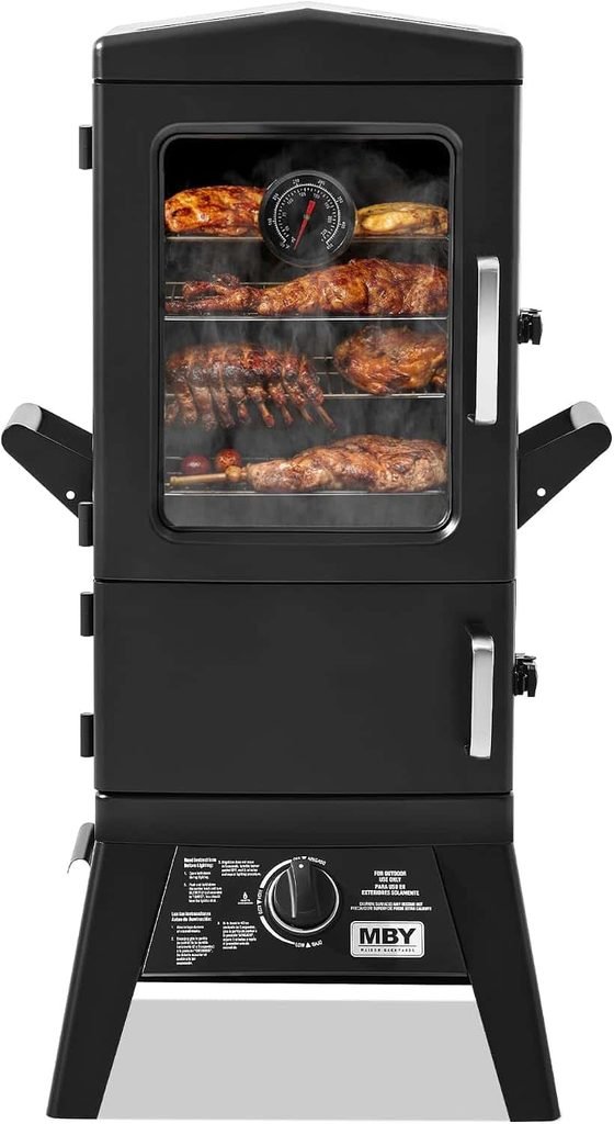 MAISON BACKYARDS 4-Rack Vertical Propane Smoker with Cover