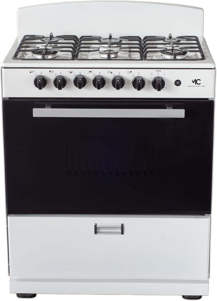 Magnificent Chef 30-Inch Gas Range with 4.0 Cu. Ft. Space-Saving Oven