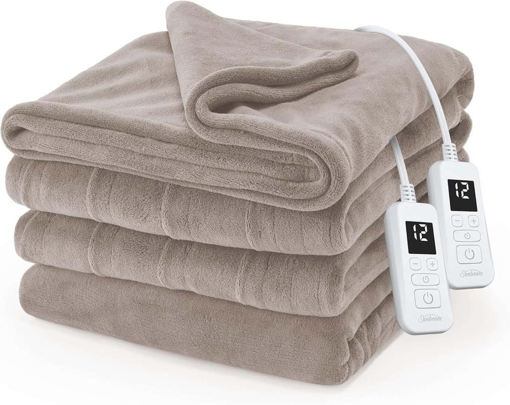 Sunbeam Royal Luxe Microplush Electric Heated Blanket